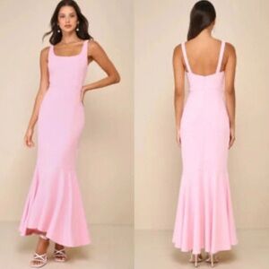 Lulu's Blush Pink Maxi Dress